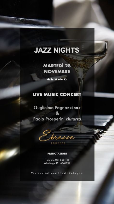 Jazz Night: Guglielmo Pagnozzi e Paolo Prosperini
